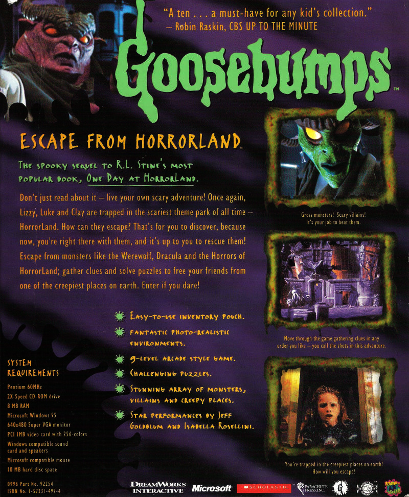 Goosebumps escape from horrorland pc game download free